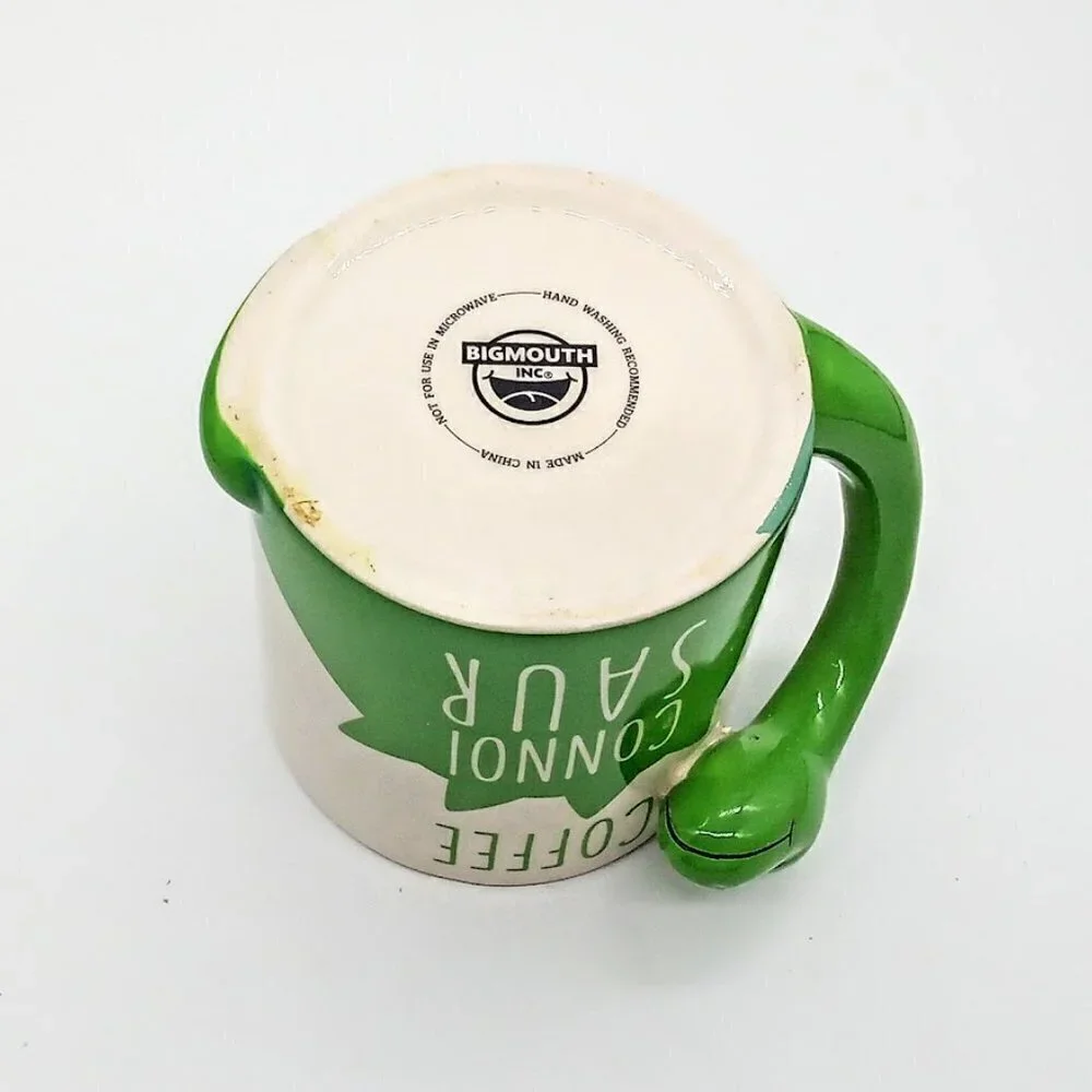 BigMouth Coffee Dinosaur Connoi-Saur Green Ceramic Mug - Picture 6 of 7